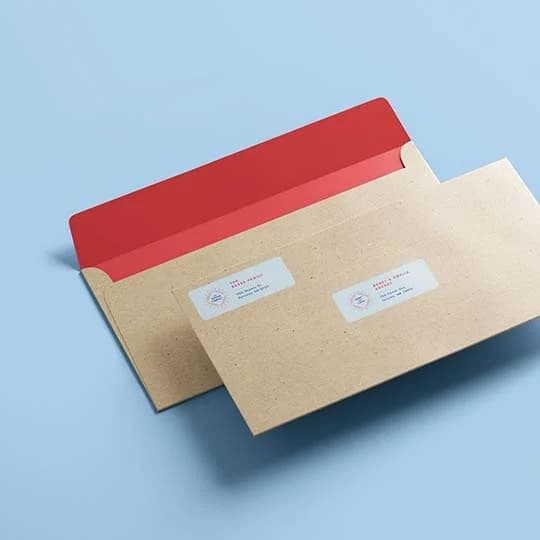 Envelopes e etiquetas